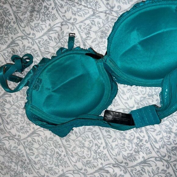 Strapless bra blue and floral size 34C - Picture 5 of 5